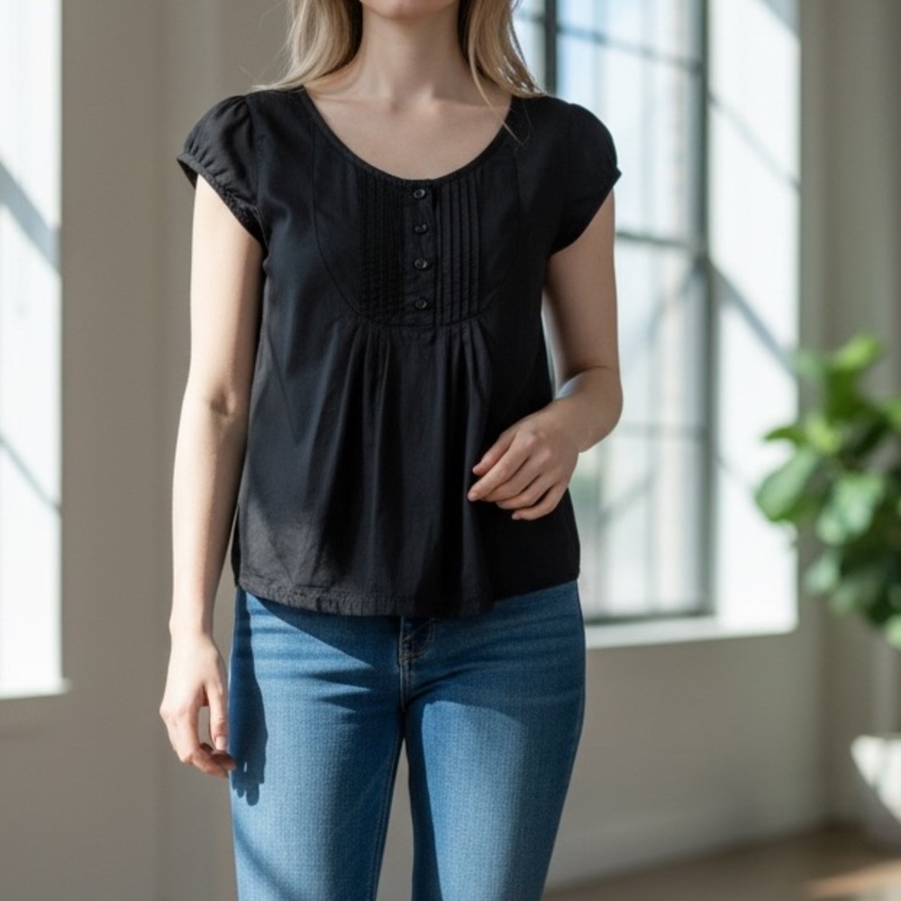 The North Face Black Blouse Size M